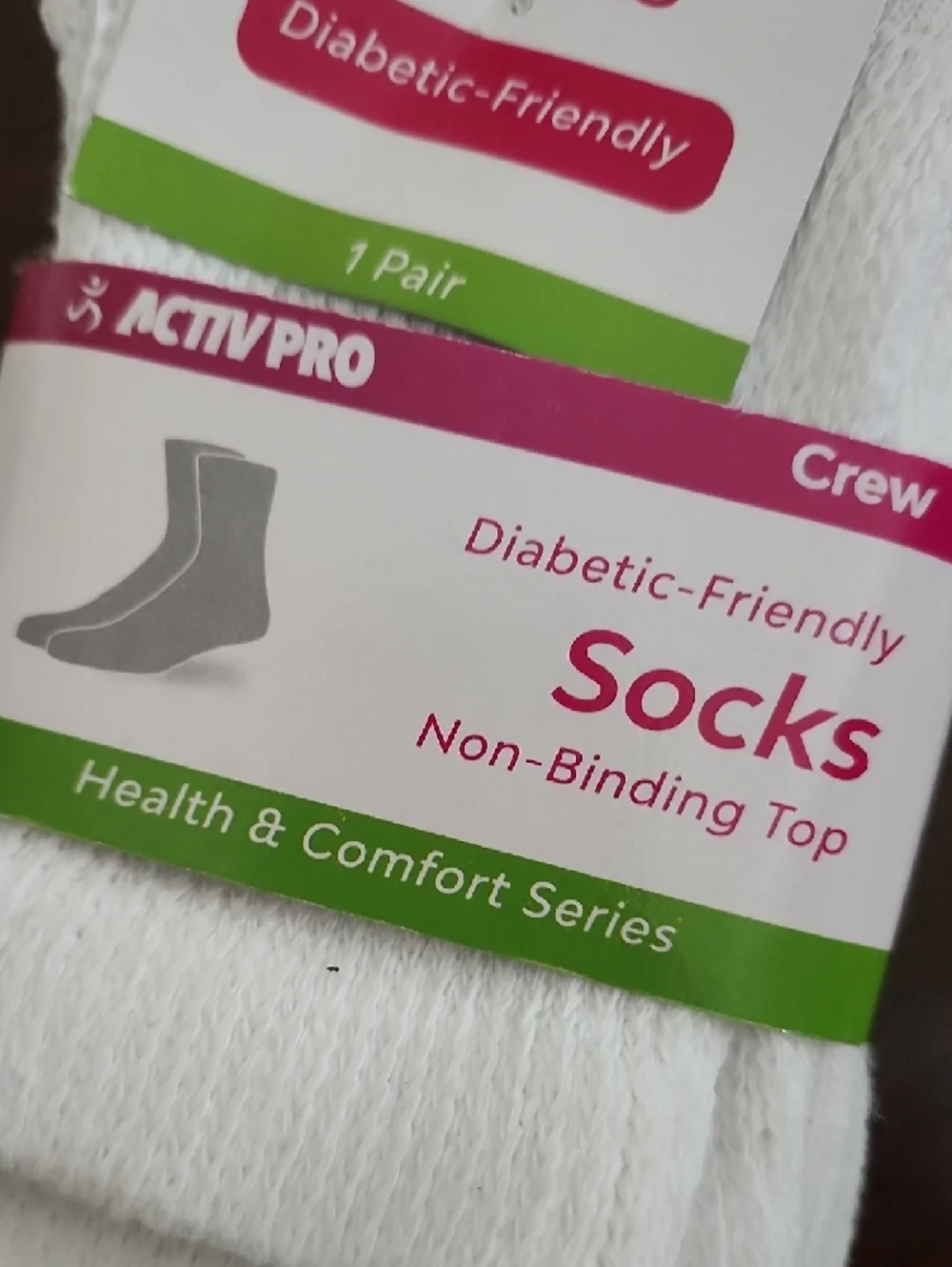 Activ Pro Women's Diabetic-Friendly Non-Binding Crew Socks NWT